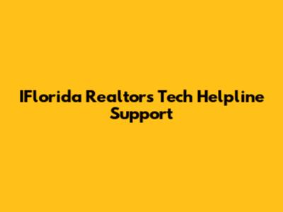 IFlorida Realtors Tech Helpline Support