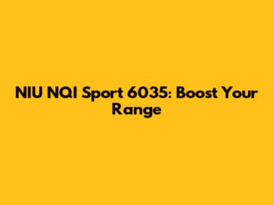 NIU NQI Sport 6035: Boost Your Range