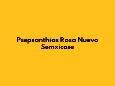 Psepsanthias Rosa Nuevo Semxicose