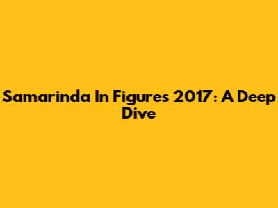 Samarinda In Figures 2017: A Deep Dive