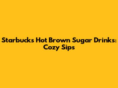 Starbucks Hot Brown Sugar Drinks: Cozy Sips