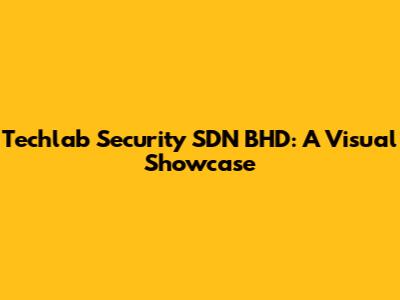 Techlab Security SDN BHD: A Visual Showcase