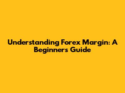 Understanding Forex Margin: A Beginner's Guide