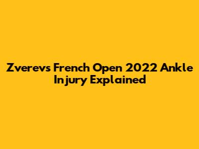 Zverev's French Open 2022 Ankle Injury Explained
